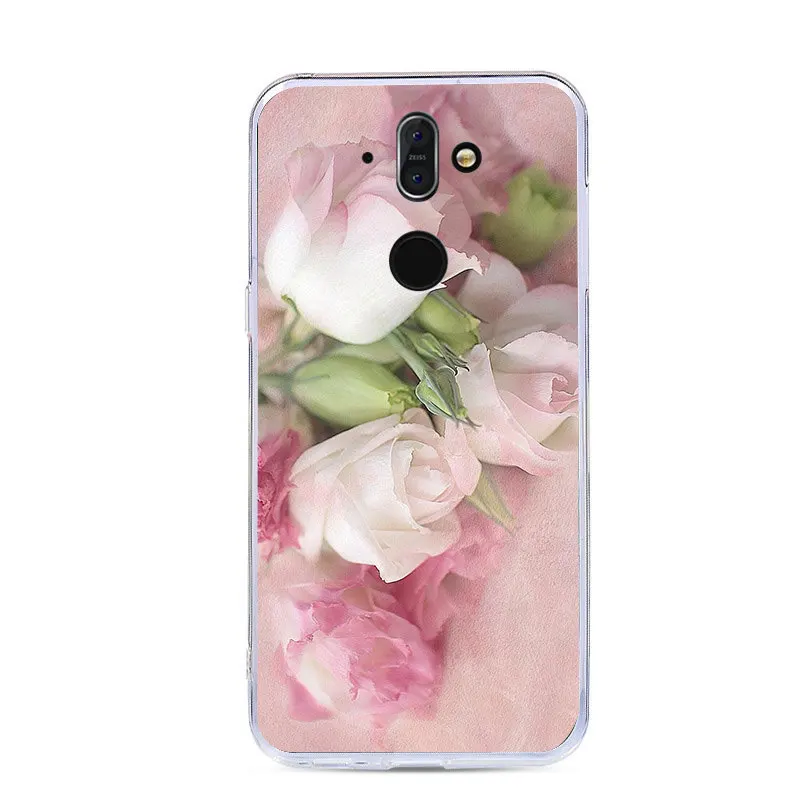 Милый чехол для телефона J &amp R с цветочным рисунком кота Nokia 9 силиконовый узором 8