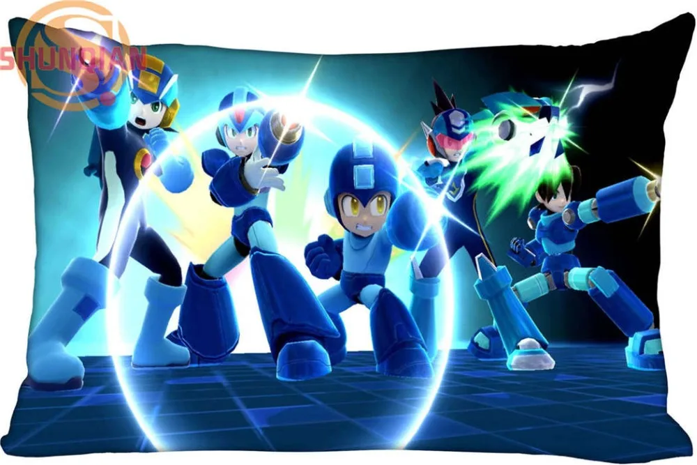 Новинка наволочка Megaman на молнии Размер чехла 45x35 см 40x60 45x75 50x75 (две стороны) | Дом и