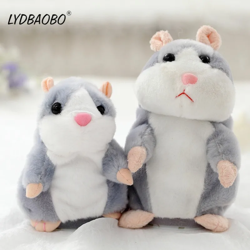 LYDBAOBO 1 шт., 18 см, говорящий хомяк, плюшевая игрушка, ходячая, мягкая, говорящая, записывающая звук, хомяк, Детская развивающая игрушка, Подвижная кукла, подарок для детей