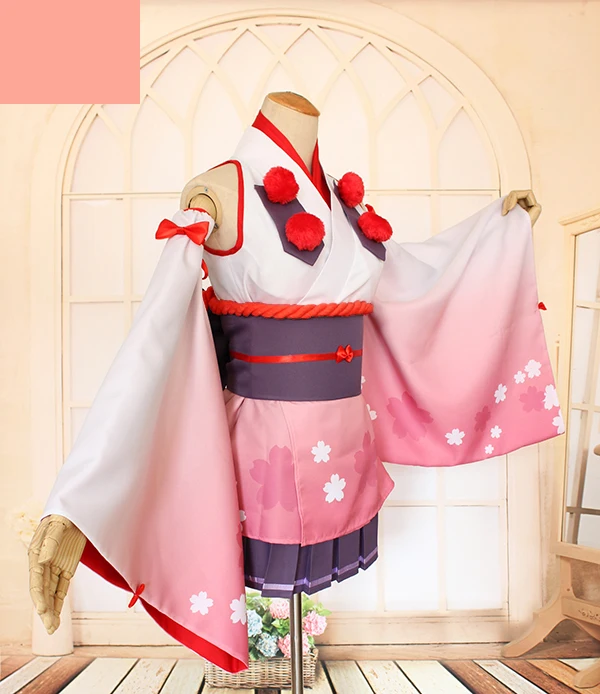 [На заказ] аниме шоу по рок! Бесс ООН кимоно платье Косплэй костюм для Хэллоуина