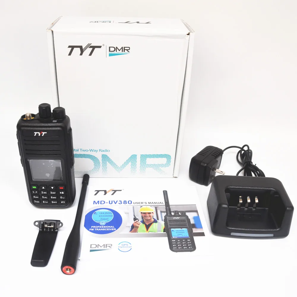 Водонепроницаемый DMR цифровой мобильный TYT MD-380 двухстороннее радио/рация MD-UV380 двухдиапазонный CTCSS/DCS/DTMF трансивер с gps