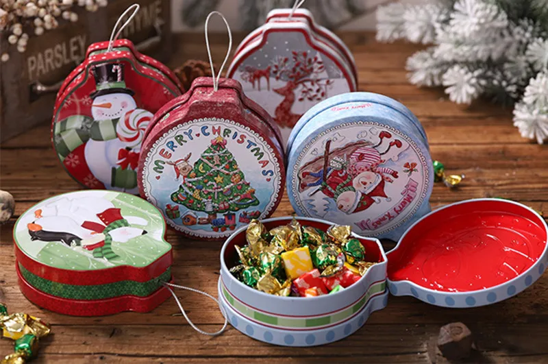 Новый год 2020 конфетные лося Bauble коробки Kerst Рождественская елка украшения для