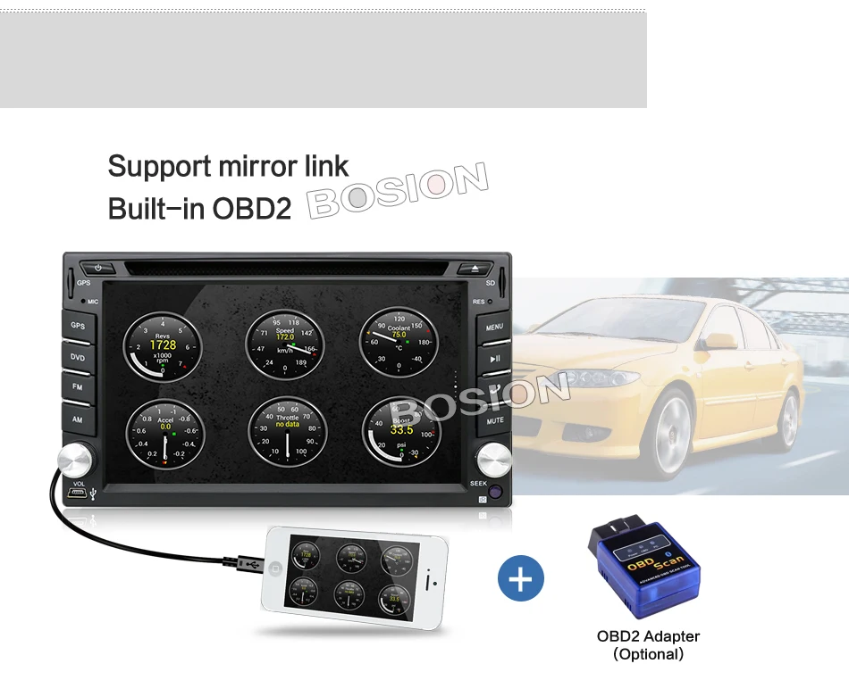 800*480 2Din четырехъядерный процессор 1,2 GHz cpu 2GB rom 16G Flash Android 7,1 автомобильный DVD gps навигационный плеер стерео радио 2 Din универсальный