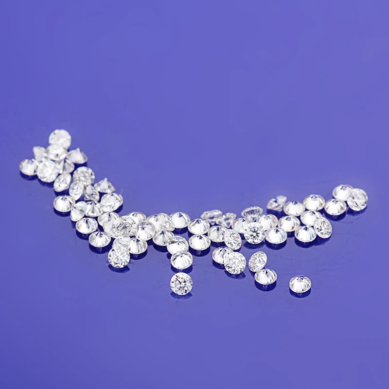 

EF White Color 80pcs/pack Loose Diamond Beads 1.2mm Round Brilliant Moissanites Stones for Jewelry Making