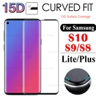 Защитное стекло 15D для Samsung Galaxy S10, Защитное стекло для Samsung Galaxy S10, S9, S8 Plus, пленка для Galaxy S 8, 9, 10, 10E, 10 Plus, 10 S
