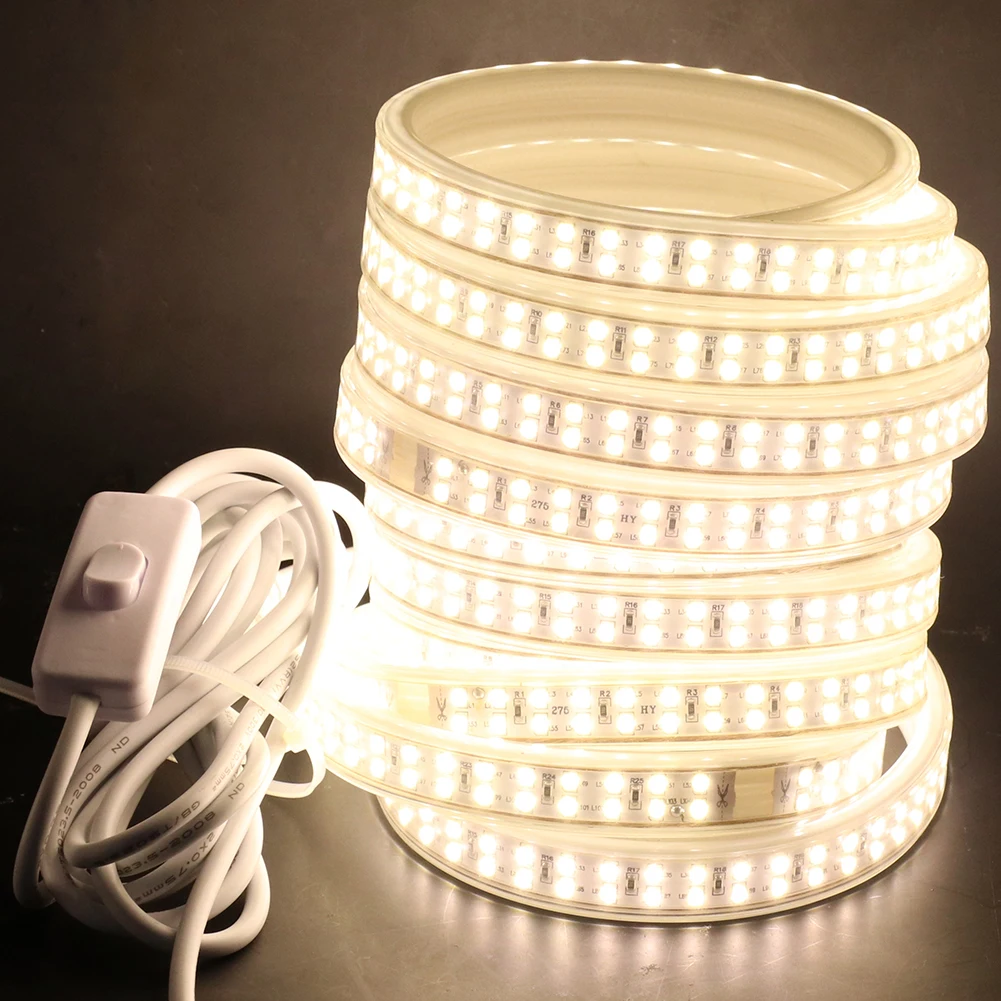 208 светодиодный s/m 220v Светодиодный светильник 2835 SMD белый/теплый белый двухрядный
