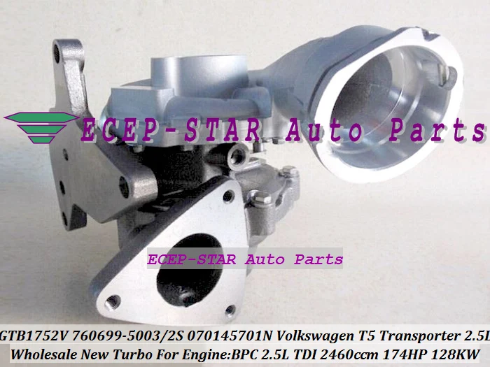 Турбо GTB1752V 760699 5002S 0004 0002 070145701NX 070145701NV для Volkswagen VW T5 Transporter B8 БПЦ 2.5L|t5 vehicle|t5 torcht5 ip65 |