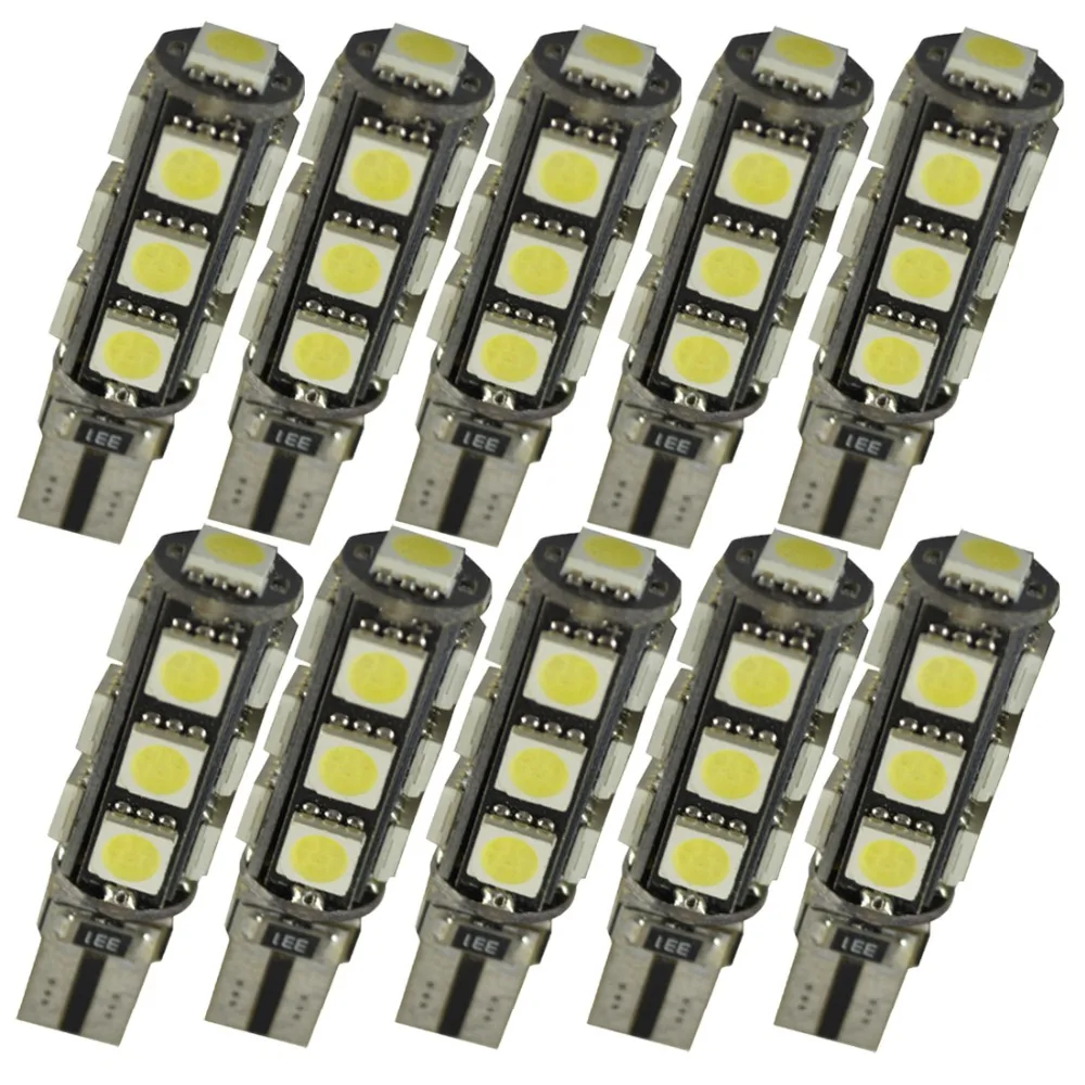 

4X T10 Canbus t10 led 5050 13 SMD w5w led canbus White interior led car Light source auto Lamp Error free t10 led canbus bulb