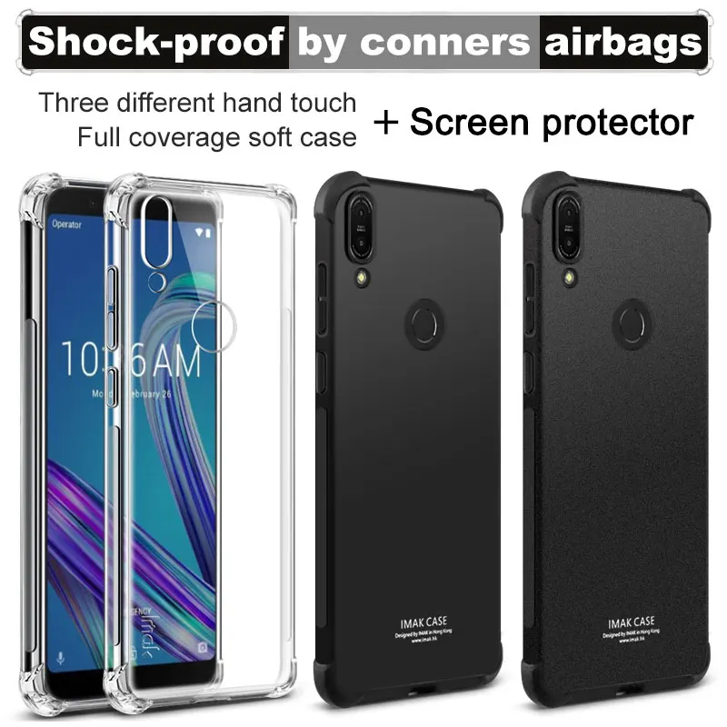 Чехол для Asus Zenfone Max Pro (M1) ZB601KL ударопрочный силиконовый мягкий ТПУ чехол задней