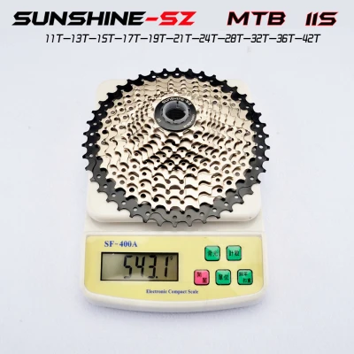 SUNSHINE 8S 9S 10s 11S 30s Geschwindigkeit 36/42/46/50t Freilauf Breite Verhaltnis горный велосипед Fahrrad Schwungrad - Цвет: 11S 11-42T silver