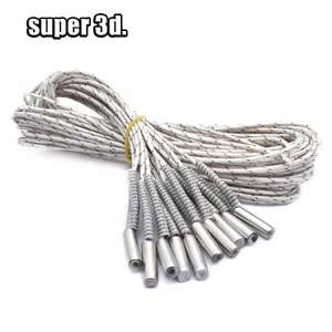 14 шт PT100 керамический нагреватель картриджа 12 В24 В 50 Вт 1 м2 м нагревательная трубка 6*20 мм для HotEnd j-головки 3D деталей принтера