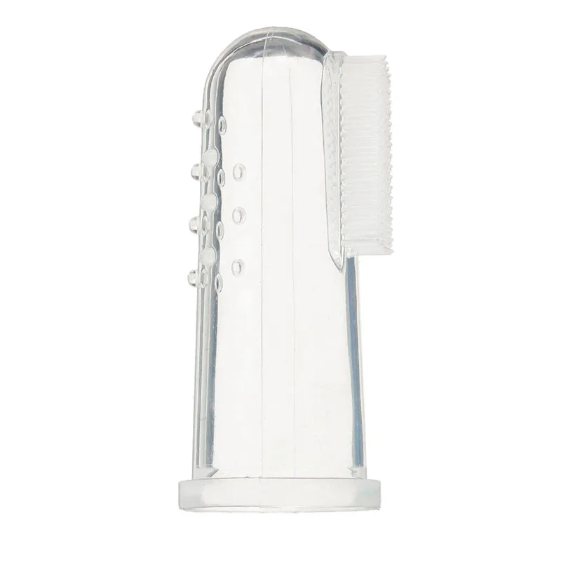 5 компл./лот Мягкая силиконовая безопасная детская зубная щетка для пальцев