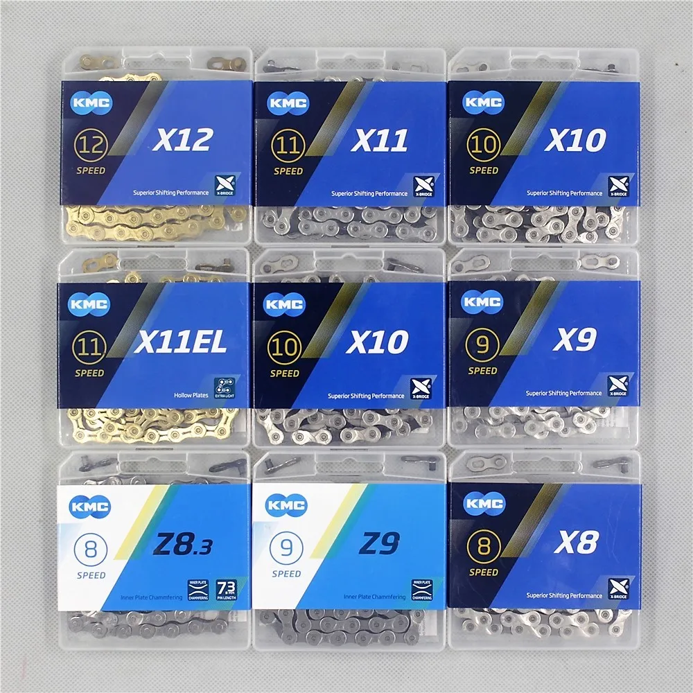 Велосипедная цепь KMC X8 X9 X10 X10SL X11 X11SL X12 7S 8S 9S 10S 11 S 12S для MTB/дорожного велосипеда fo