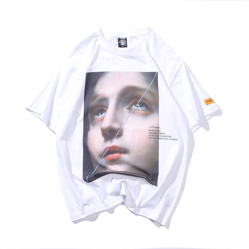 Men Harajuku T Shirt Funny Little Girl Hip Hop T-Shirts Streetwear 2019 Summer Short Sleeve Tshirt Cotton Tops Tees Black White | Женская