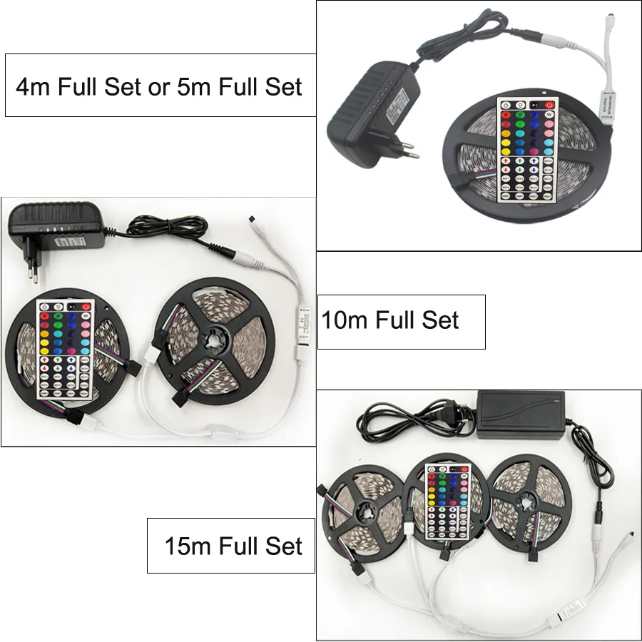 RGB SMD5050 светодио дный Свет Гибкие ФИТА де 5 м 10 15 светодиодная rgb--лента Диодная