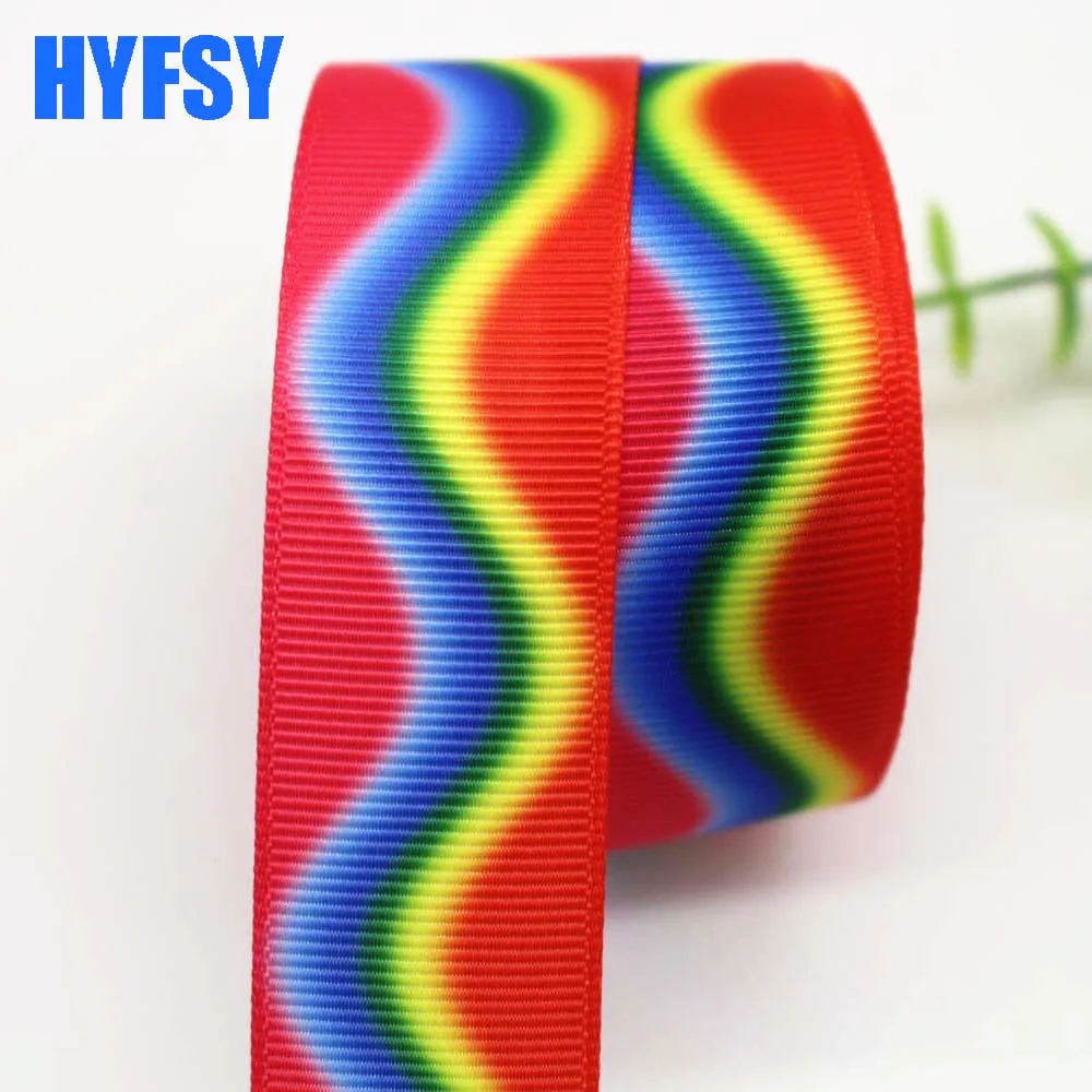 Hyfsy 10044 25 мм Радужная лента градиентная 10 ярдов/Лот бант для волос сделай сам