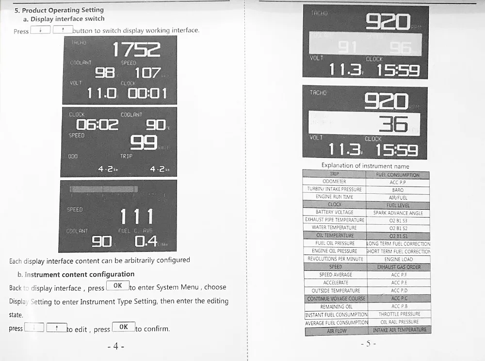 A208 OBD2 датчик температуры охлаждающей жидкости диагностический инструмент термометр цифровые часы DC12-24V автомобильные часы вольтметр тестер напряжения