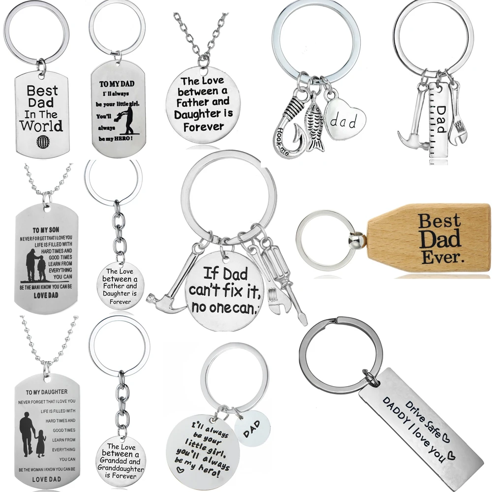 Fathers Day Gifts For Dad Daddy Chains Necklaces Father Birthday Anniversary Gift Present Papa Pendant Necklace Jewelry | Украшения и