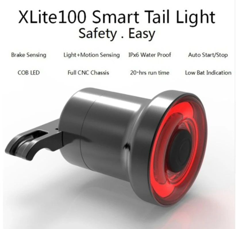 Xlite100 мини велосипедный стоп светильник интеллектуальный сенсорный задний