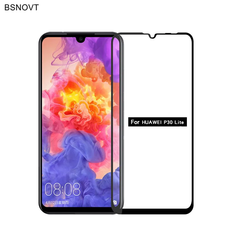 Для Huawei P30 Lite Защитное стекло для экрана телефона полное покрытие закаленное