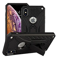 Для iphone мягкий чехол, подставка для чехол для iphone 7 8 противоударный Военная Униформа падение испытания силиконовый чехол подставки - Цвет: black