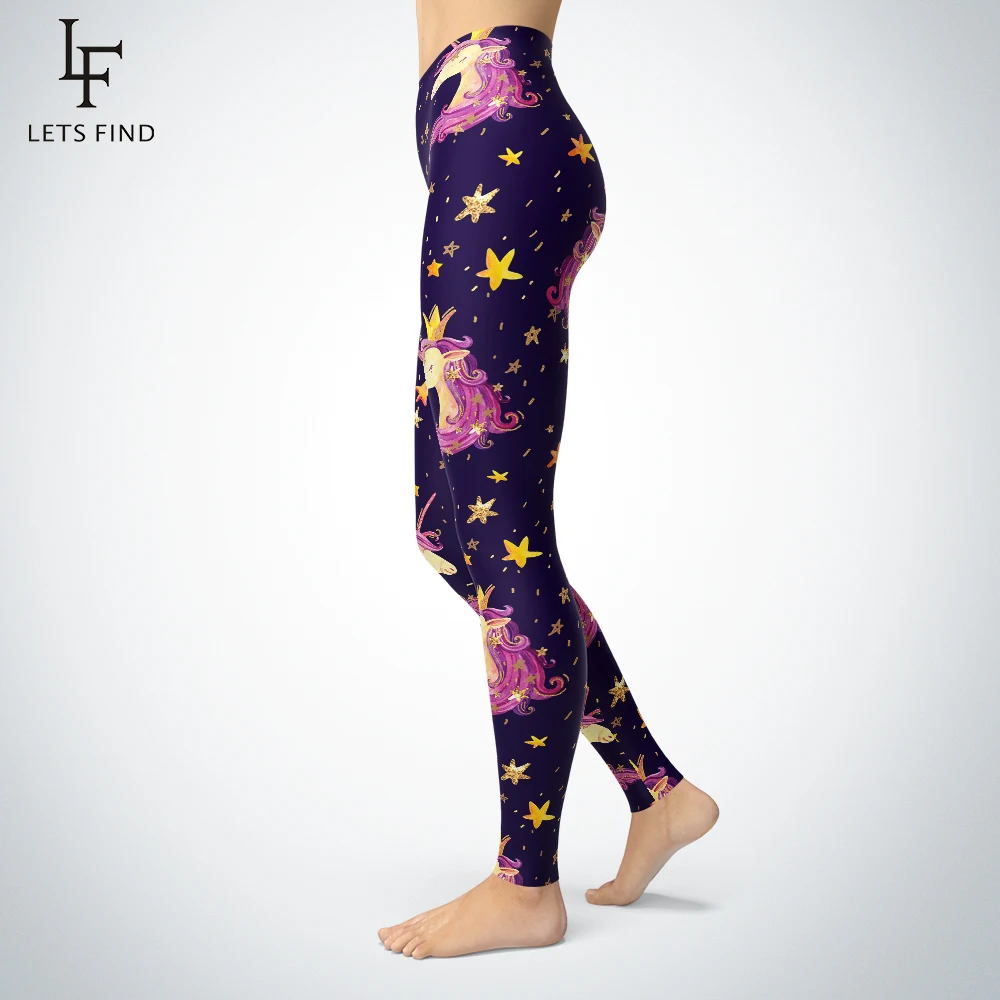 Новый Корона Единорог для женщин пуш ап леггинсы трендовые продукты 2019 размера