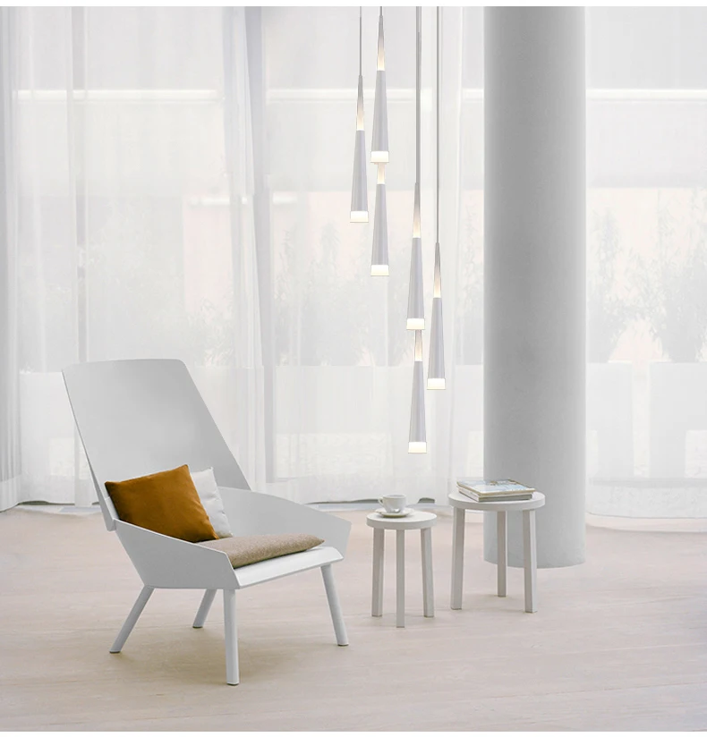 Art decor 1.5 3.8M long Led Cone подвесные светильники для лестницы повышенной высоты Студия