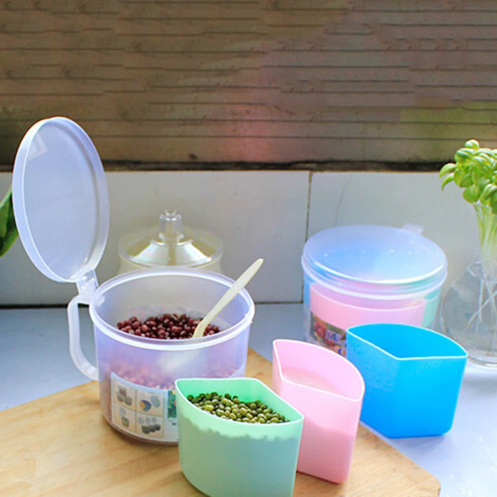 3 сетки Кухня специи Керамика ящик для хранения с чайная и кофейная ложка сахара