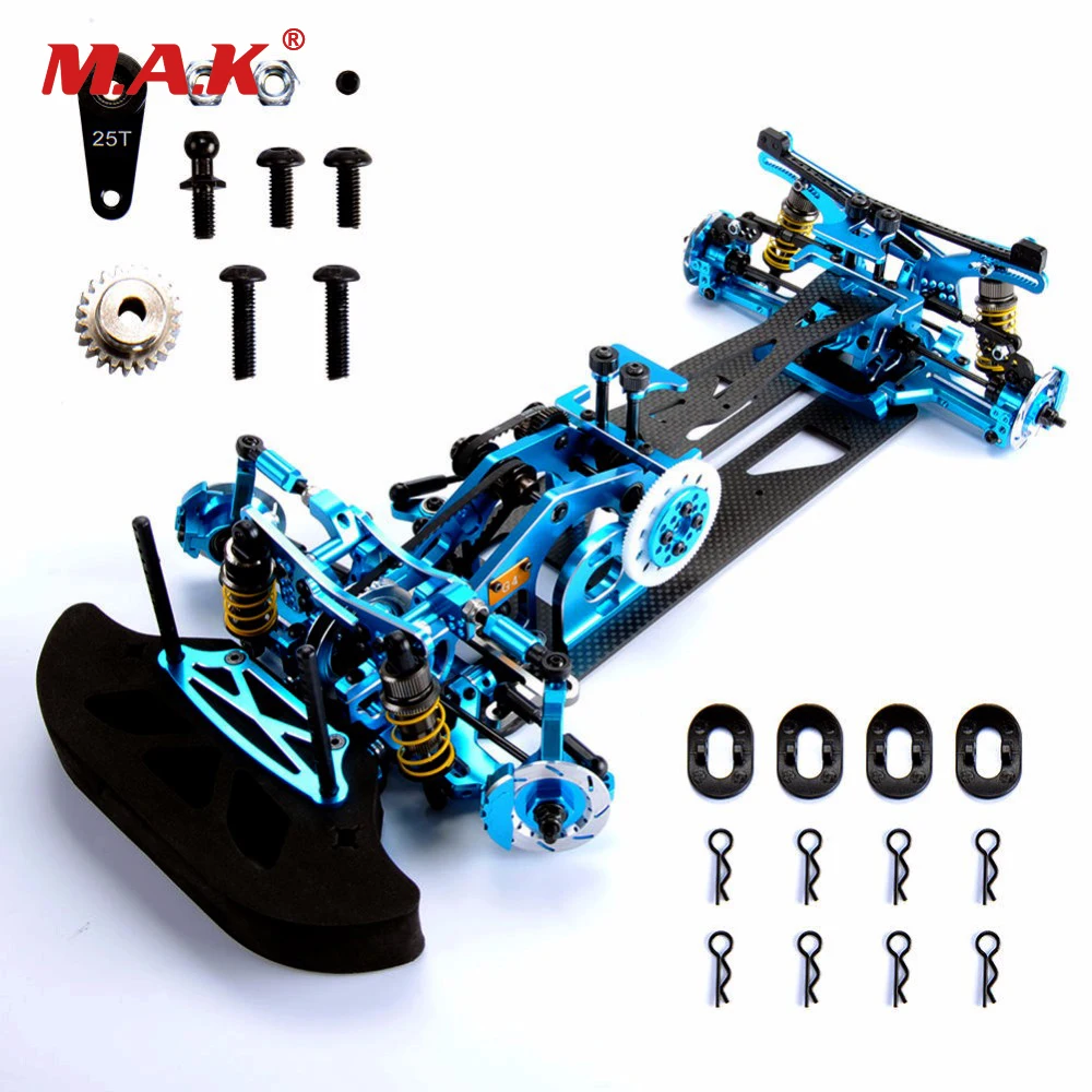 1/10 масштаб G4 сплав углеродный и волоконный 1:10 Rc Drift Car Frame Kit для HSP HPI 1:10 4WD Drift RC гоночный автомобиль аксессуары