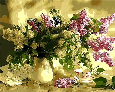 Картина по номерам на окно без рамки 40 х50 см|diy painting|painting diyflower painting |