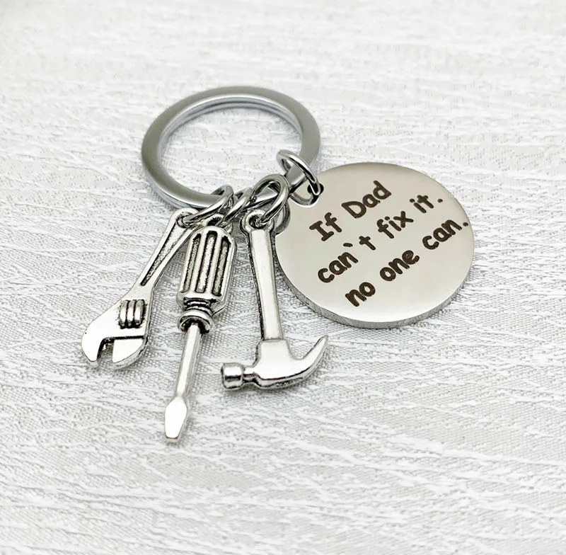 Новые инструменты Key Chain молоток отвертка Гаечный ключ брелок папа Father's Day