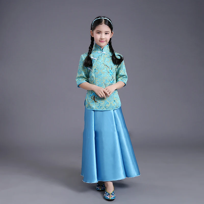 2019 Hanfu Children's Girl The Republic Of China Princess Dress Kids Folk Clothing Traditional Ancient Chinese Costumes DNV11034 |