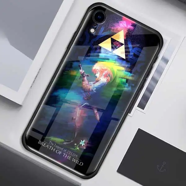 002 Легенда о Зельде игра закаленное стекло чехол для Apple iPhone XR 7 8 6 6 S Plus X XS MAX чехол для сотового телефона чехол - Цвет: 002