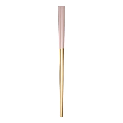 pink gold 1 шт. Золотая Серебряная соломка из нержавеющей стали Палочки для еды в Корейском стиле кухонные высококачественные столовые инструменты для еды лапша посуда Хаши - Цвет: pink gold