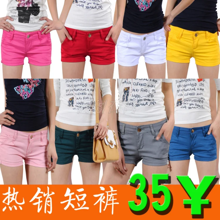 2013NEWCandy shorts female casual white ultra-short elastic candy color plus size Women | Женская одежда