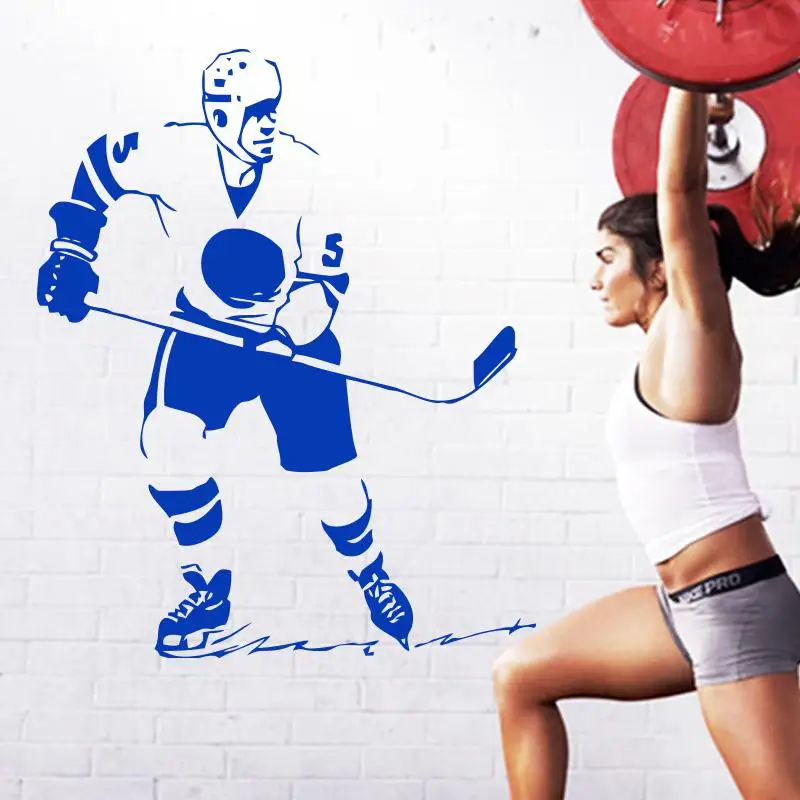 Art new design home decoration ice hockey Vinyl wall sticker Cheap Removable puck sports house decor decals in bedroom shop | Дом и сад