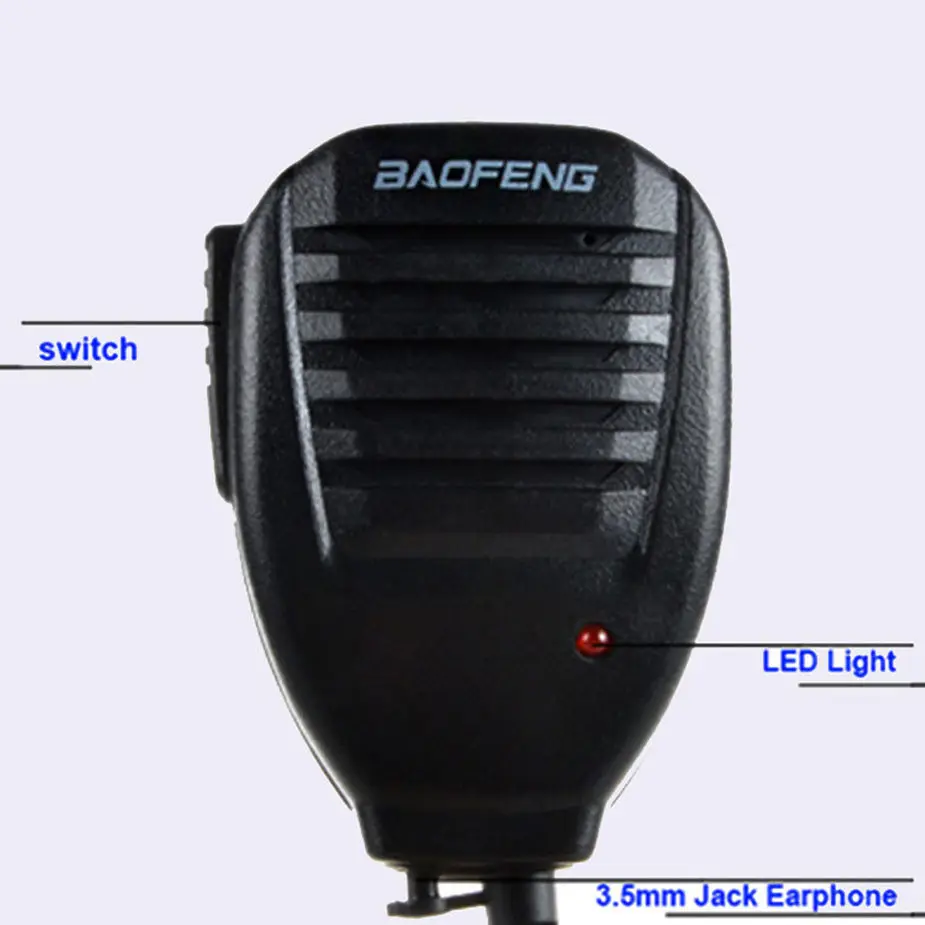 2-полосная радиоколонка Baofeng микрофон для BF-888S UV-5R UV-5RA-C Радио Walkie Talkie Kenwood |