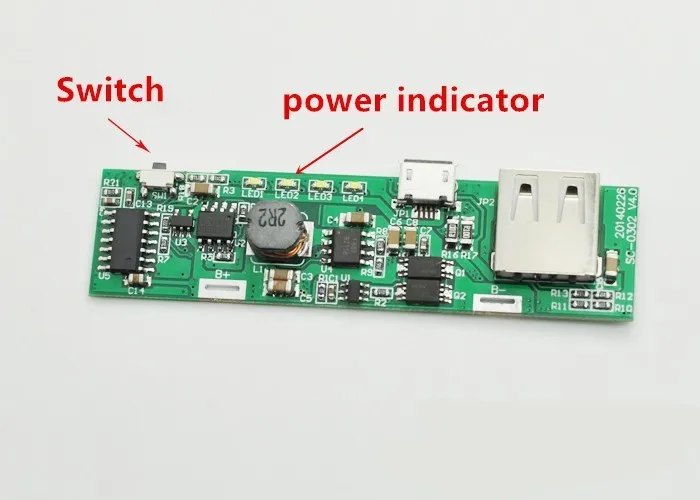 2PCS/LOT DIY mobile power supply circuit board 3V 5V 18650 lithium battery booster 2A | Электроника