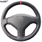 HuiER, Ручное шитье чехол рулевого колеса автомобиля, Funda Volante для старых автомобилей Peugeot 408, 2012, 2013, 2014, Peugeot 308, 2007-2013