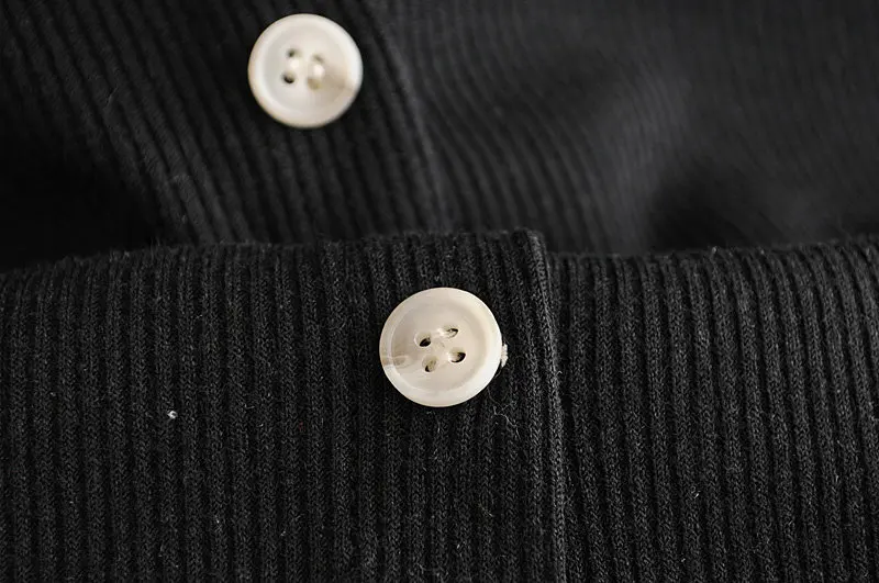 Новая модная женская простая однотонная повседневная черная трикотажная