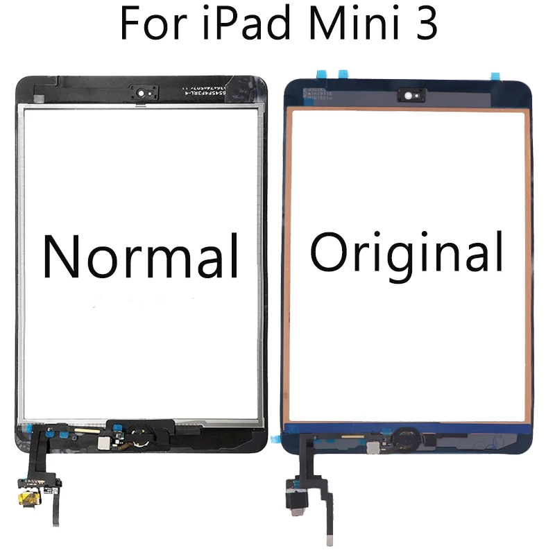 1 шт. для iPad Mini 3 A1599 A1600 A1601 сенсорный экран планшет Передняя стеклянная панель с Замена кнопки «домой» бесплатный инструмент черный белый