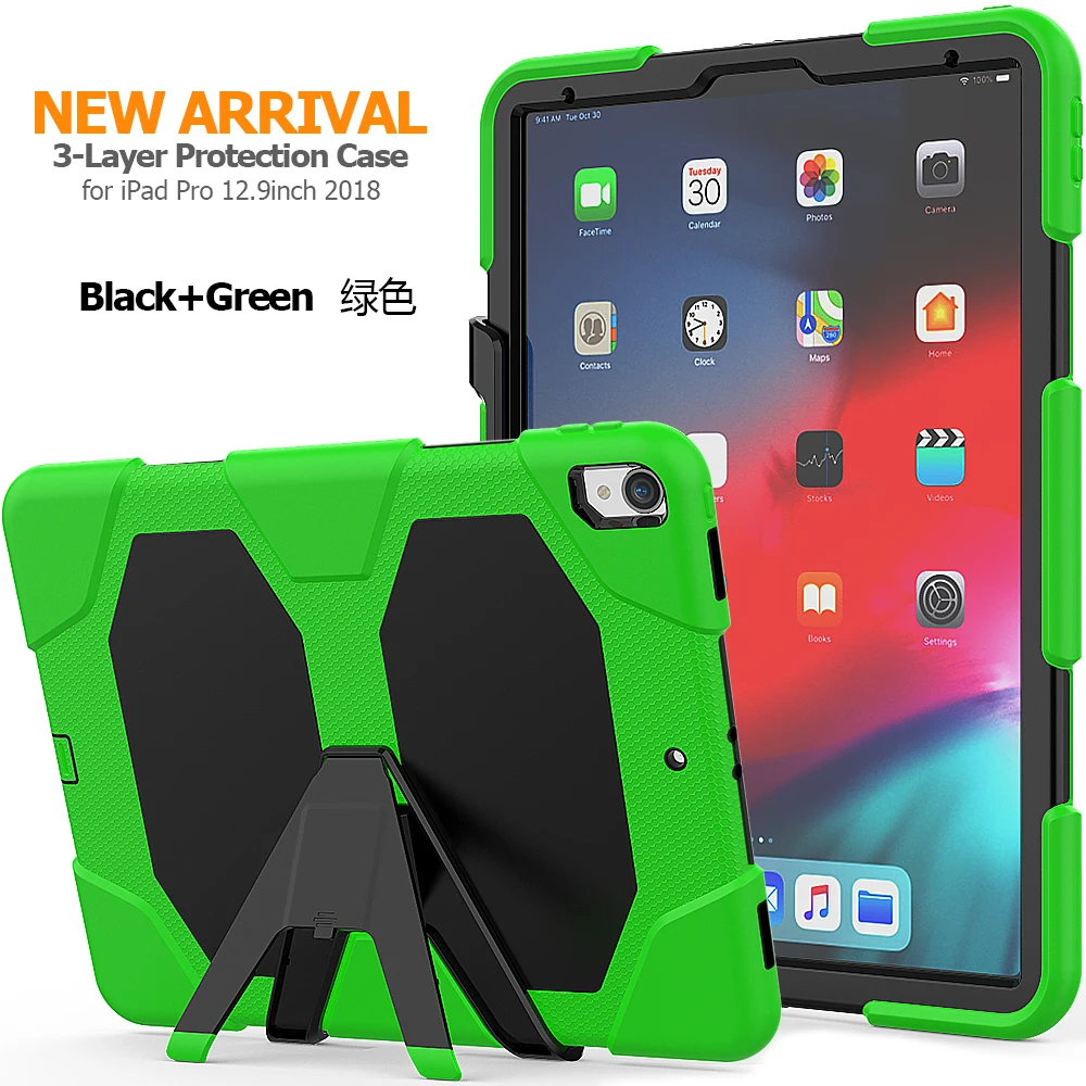 Чехол для ipad pro 12,"() панцири подставки Крышка для Apple ipad pro 12,9 дюймов Heavy Duty PC+ Силиконовый защитный плёнки ручка