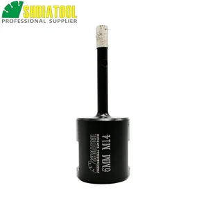SHDIATOOL 1 шт. M14 Dia 68101214 мм сварные Алмазные сверлильные коронки (мокрые) твердого гранита для сверления мрамора сверло для камня
