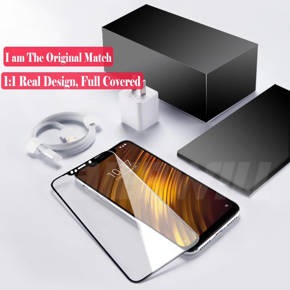 Стекло для Pocophone F1 закаленное стекло полное покрытие 9H Премиум Защита экрана Xiaomi
