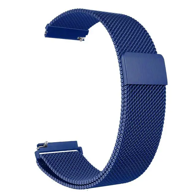 blue Миланский ремешок для samsung Galaxy watch 46 мм/42 мм/Активный ремешок gear S3 Frontier/S2/спортивные часы huawei из нержавеющей стали GT ремешок 46 - Цвет ремешка: blue