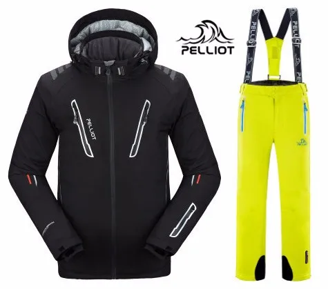 set 6 Pelliot мужские лыжные костюмы, лыжная куртка+ брюки, мужские водонепроницаемые, дышащие, термальные, с хлопковой подкладкой, супер теплые, для сноуборда - Цвет: set 6