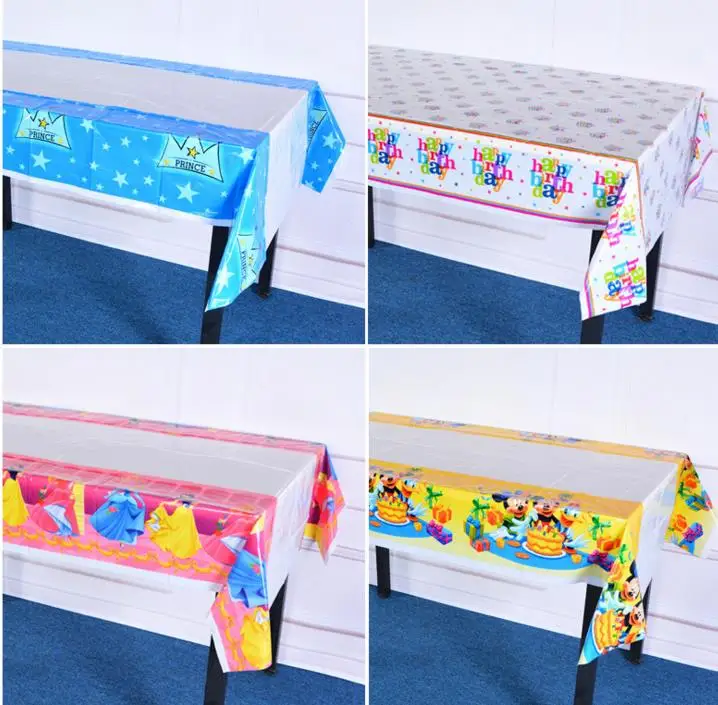 

Children birthday party cartoon table cloth kids girl boy Princess PVC tablecloth tablecover festive decoration supplies