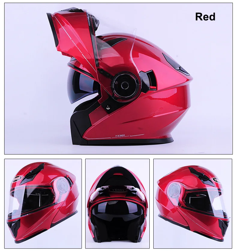 Vcoros флип Moto rcycle шлем Йема 927 модульная анфас Гонки Moto шлемы с внутренней солнцезащитный козырек объектив Moto rbike шлем