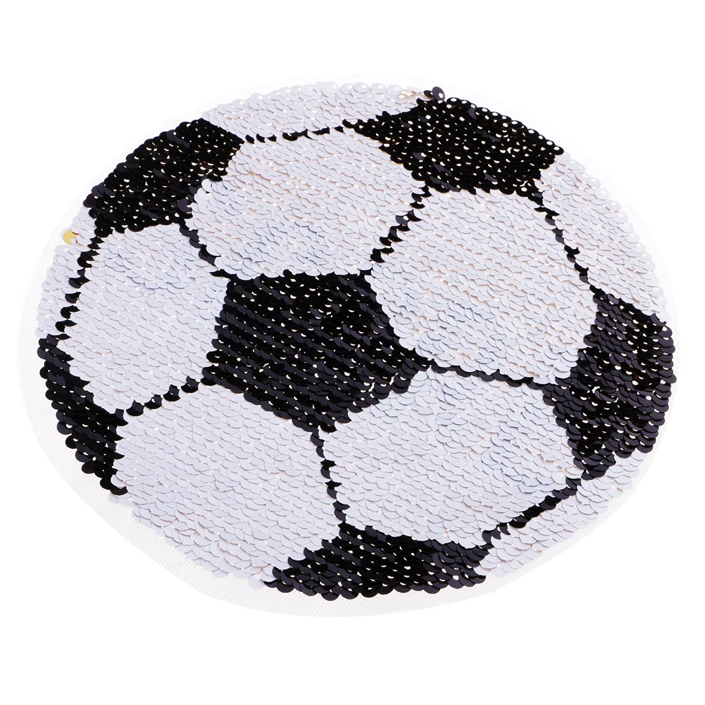 Reversible Football Sequins Patch Embroidery DIY Sew on Patches for Clothes T-shirt Jeans Clothing Bags | Дом и сад