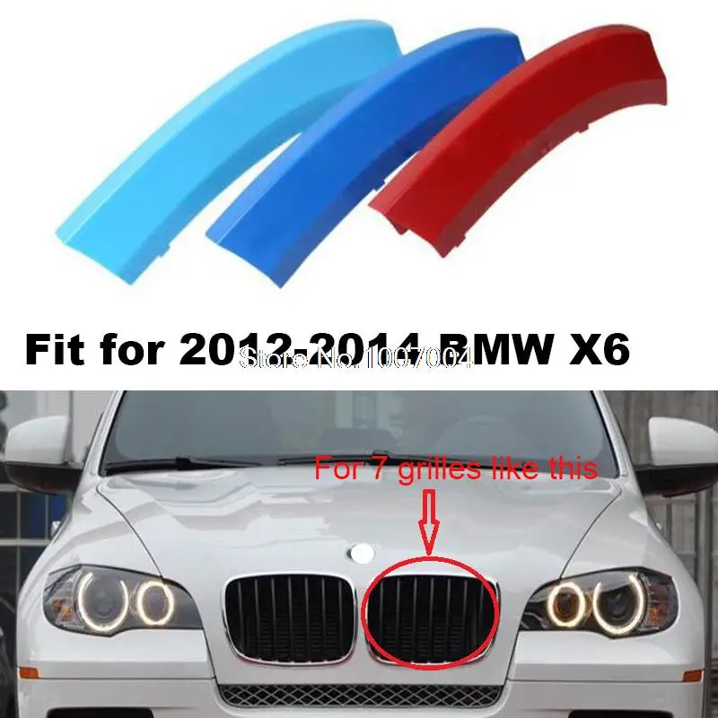 Для 2008-2015 BMW X6 Series 3 вида цветов ABS 3D M автомобильный Стайлинг передняя решетка